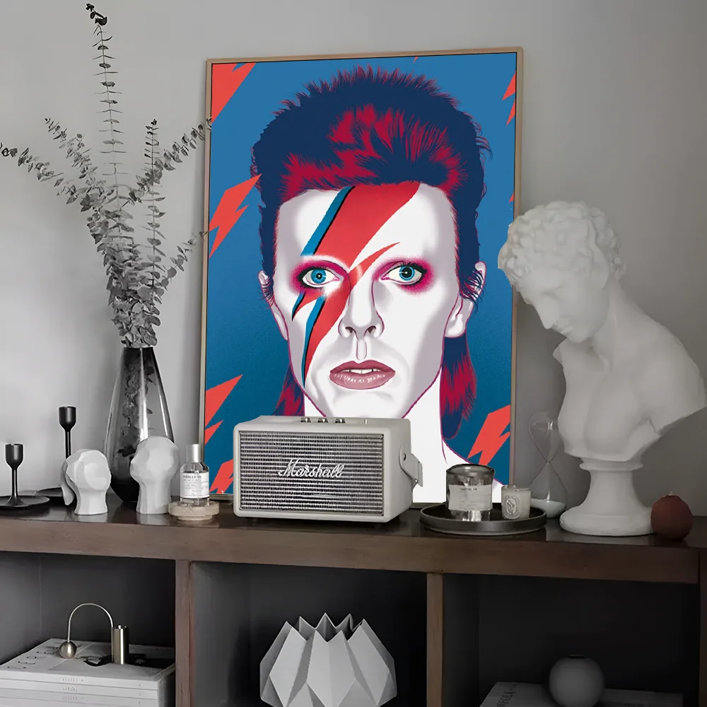 D-dAVID-BOWIE Art Printed Good Quality Prints And Posters Waterproof Paper Sticker Coffee House Bar Posters Wall Stickers