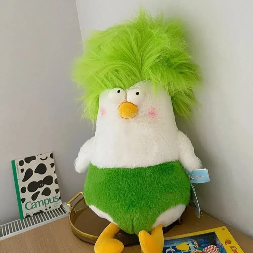 Novo desenho animado de frango brinquedos de pelúcia cabeça afro kawaii animal travesseiro decoração de casa bonecas de pelúcia presentes de aniversário