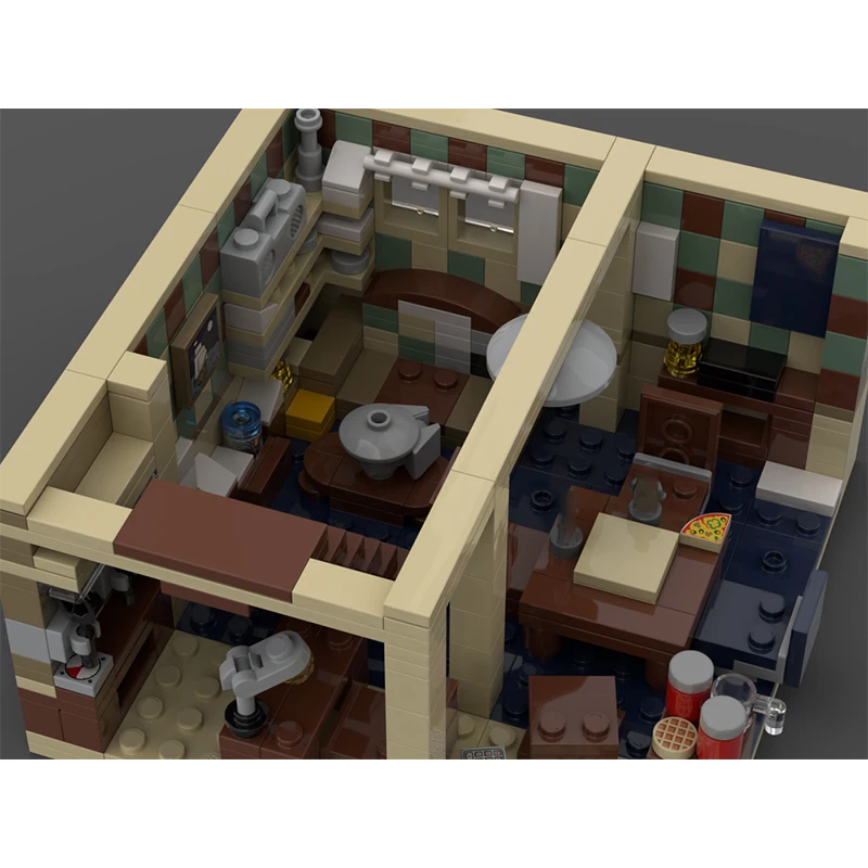 Strano modello di film MOC Mattoni da costruzione Sala di chat sotterranea Tecnologia modulare Regali Vacanza Assemblare Giocattoli per bambini Vestito