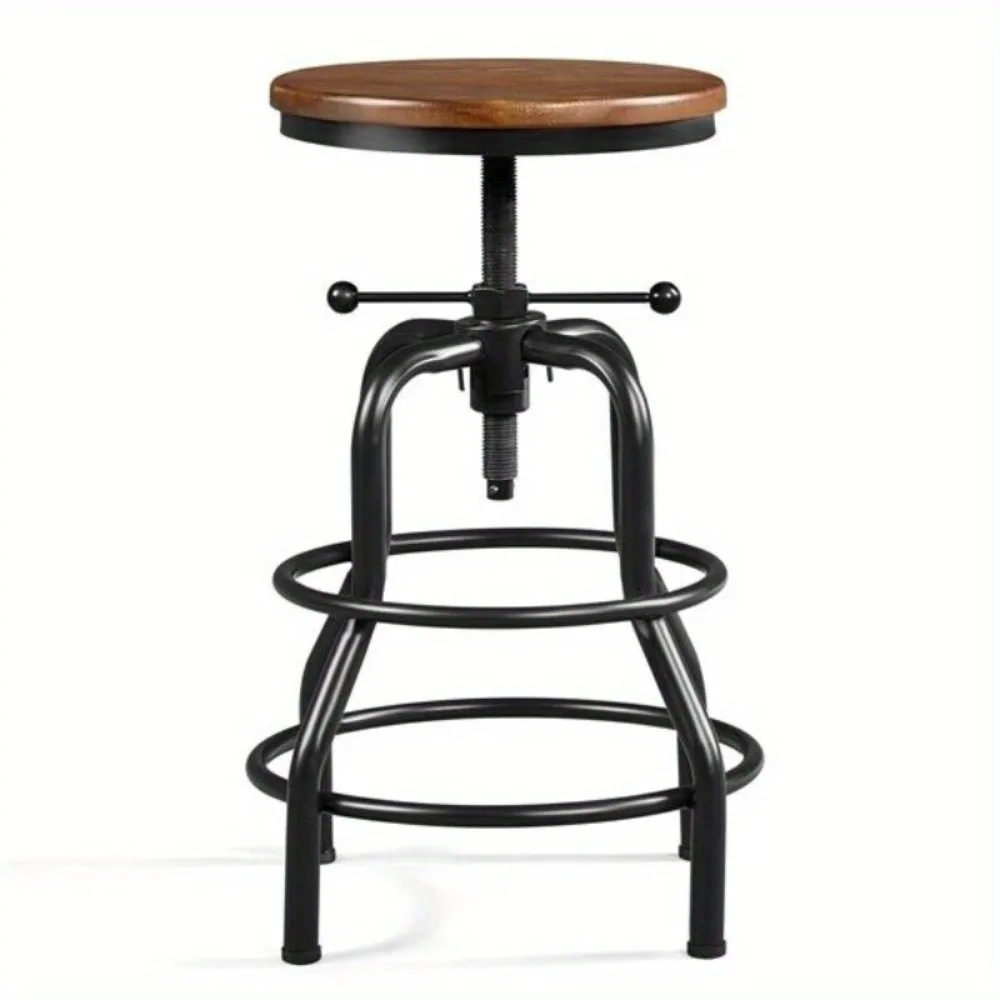

Industrial Bar Stool Swivel Bar Stool Round Metal Stool Counter Height Stools Kitchen Counter Height Adjustable