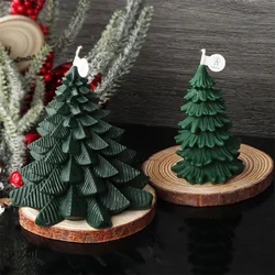 3D Christmas Tree Candle Molds Pine Tree Silicone Mold for Plaster Epoxy Resin Casting DIY Aromatherapy Plaster Molds Xmas Decor