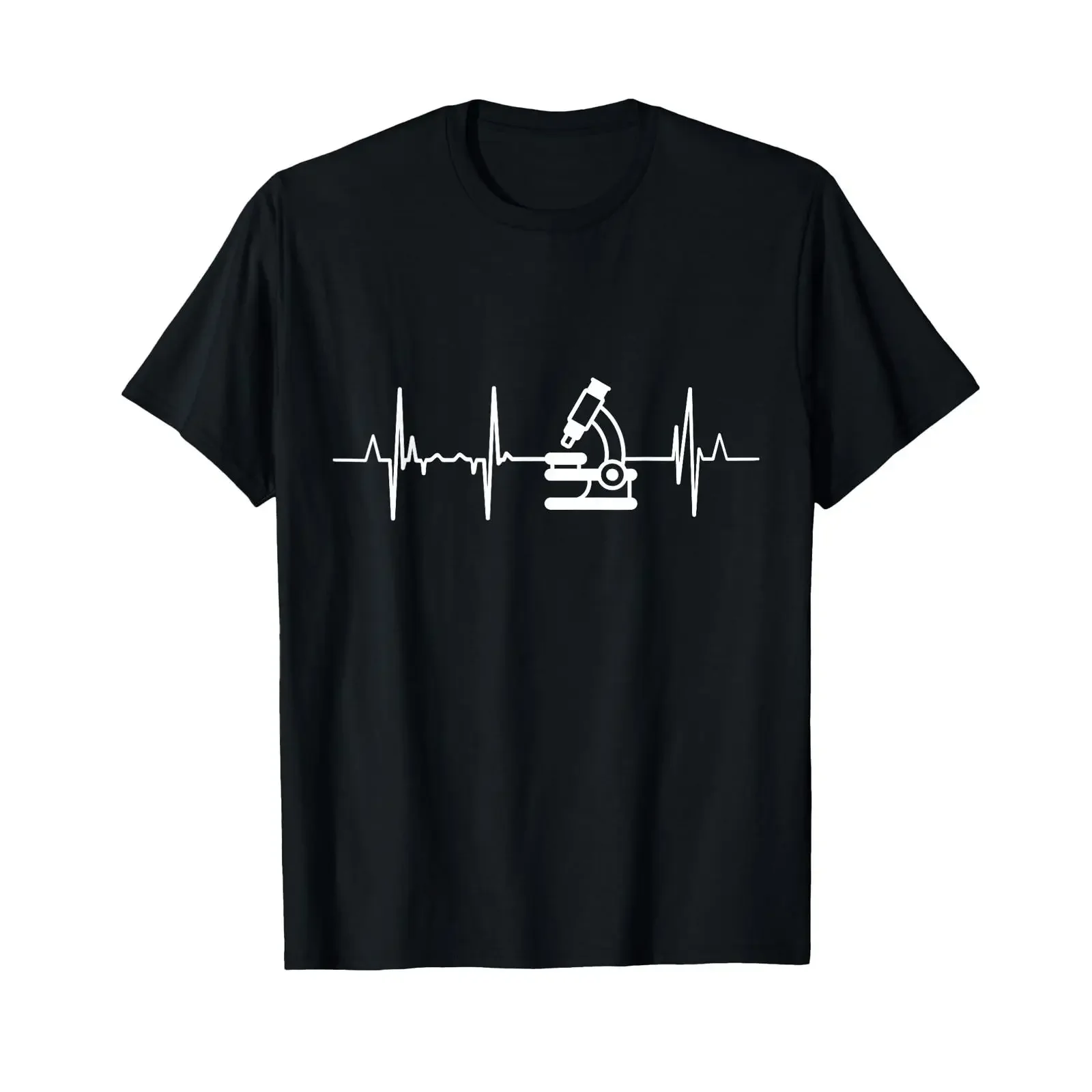 Laboratory Technician Heartbeat Microscope Scientist T Shirt vintage Washed homme Versatile Stretched designer clothes