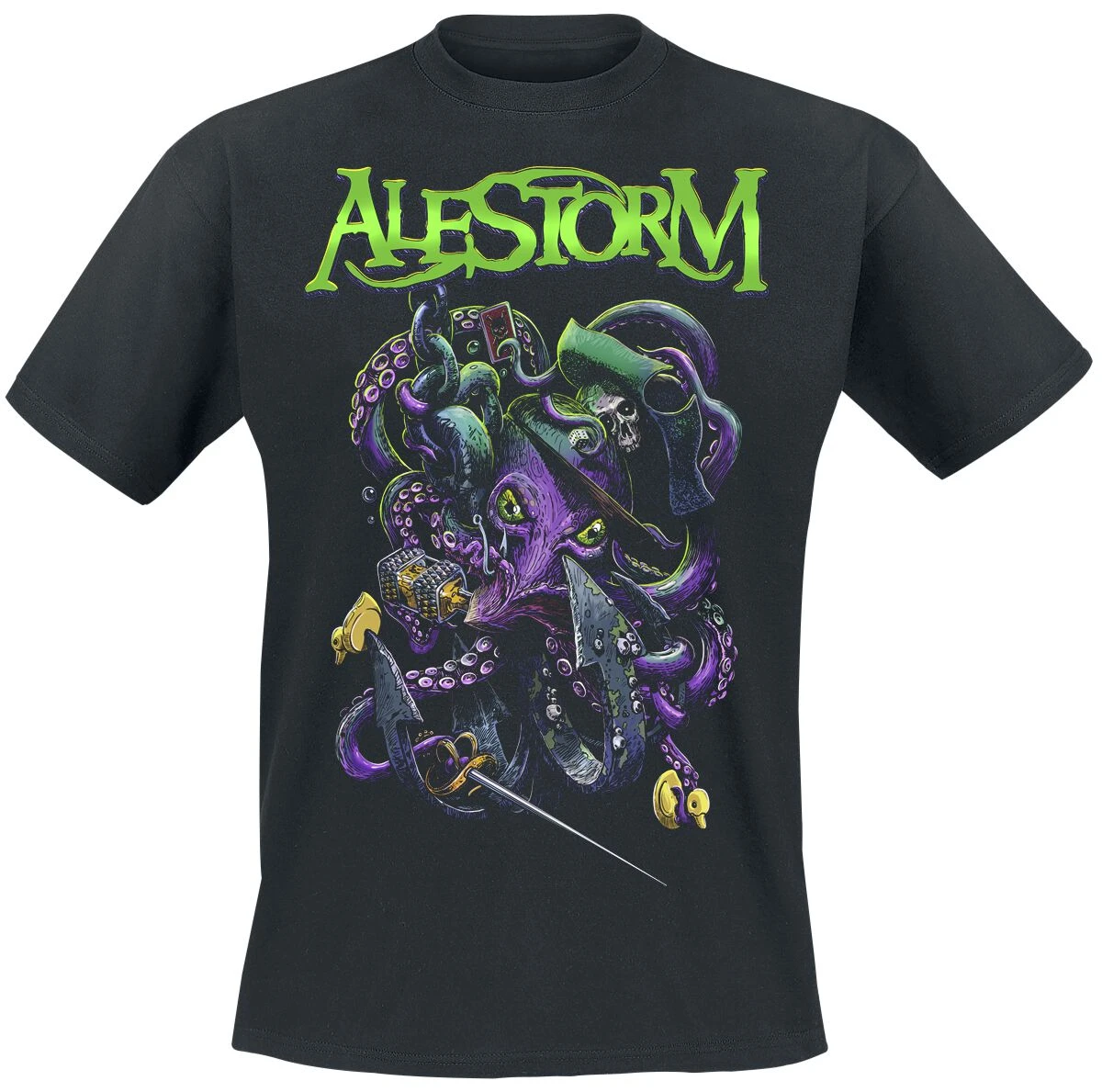 Neues Alestorm Grafik-Baumwoll-Band-T-Shirt, Unisex, Sommer, Kurzarm, Modemarke, Luxus, Lässig, Vintage-T-Shirts – Detail 5