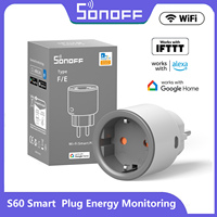 SONOFF S60 EU/UK WiFi Smart Plug Power Monitor Outlet Smart Socket Overload Protection Timer Via EWeLink Alexa Google Home IFTTT