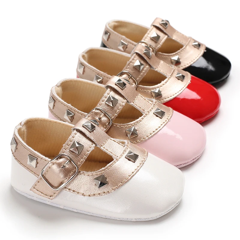 Baby Girl Sandals 2025 Spring and Autumn Korean Edition Versatile Rivet Dancing Princess Single Shoes Fashion Baby Leather Shoes