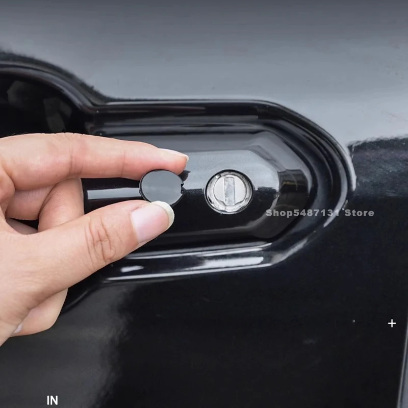 Car Door Handle Key Hole Cover Trim Door Lock Eyelet Sticker for Toyota RAV4 Exterior Accessories 2020-2022 2023 2024 2025