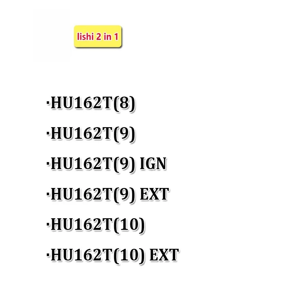 LISHI 2 IN I for HU162T(8) HU162T(9) HU162T(9)IGN HU162T(9)EXT HU162T(10) HU162T(10)EXT Locksmith Tool for Car Key