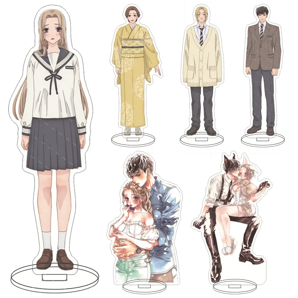 Anime Ojou to Banken-kun Acrylic Stand Model A Girl Her Guard Dog Figures Isaku Senagaki Utō Keiya Model Plate Desk Decor Gifts