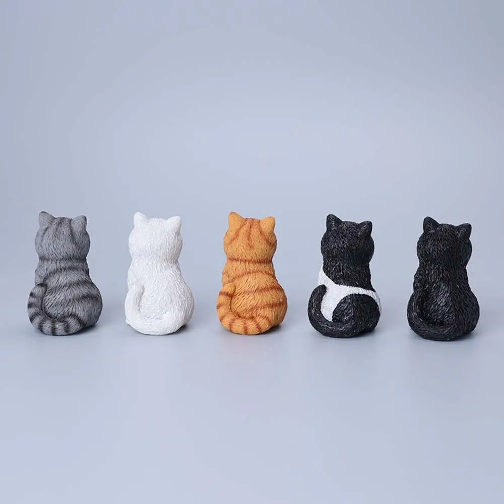 Kreative sitzende Katze Ornament niedliche Mini Cartoon Katze Haustier Modell Kätzchen Modell Harz Katze Dekoration Desktop
