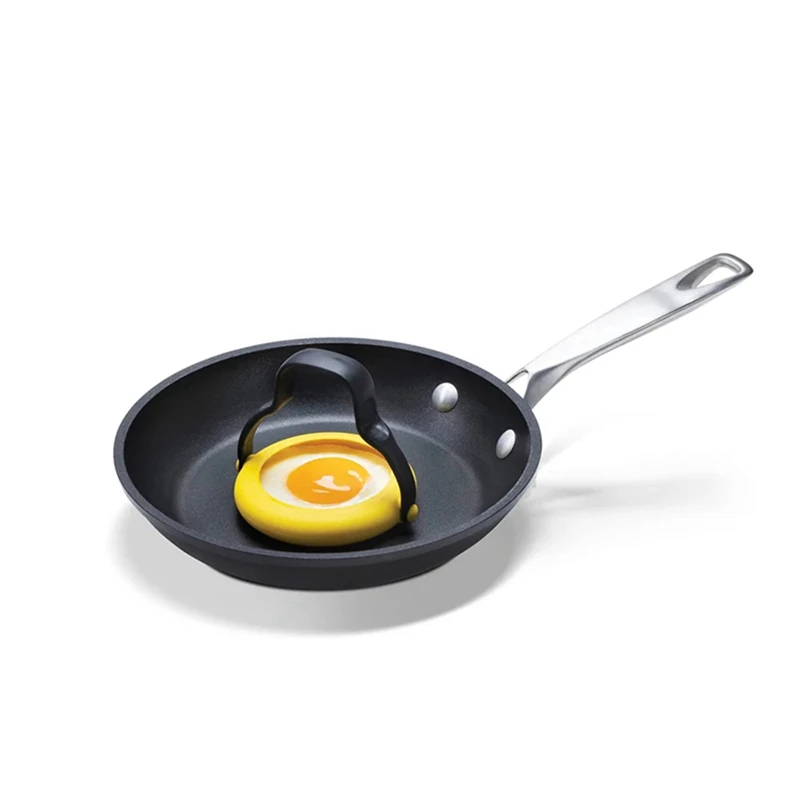 ไม้พายไข่ดาวทรงกลมไข่แบบ2-in-1ไม้พายพลิกแพนเค้กขนมปังฝรั่งเศสไข่เจียวสำหรับทำในบ้าน