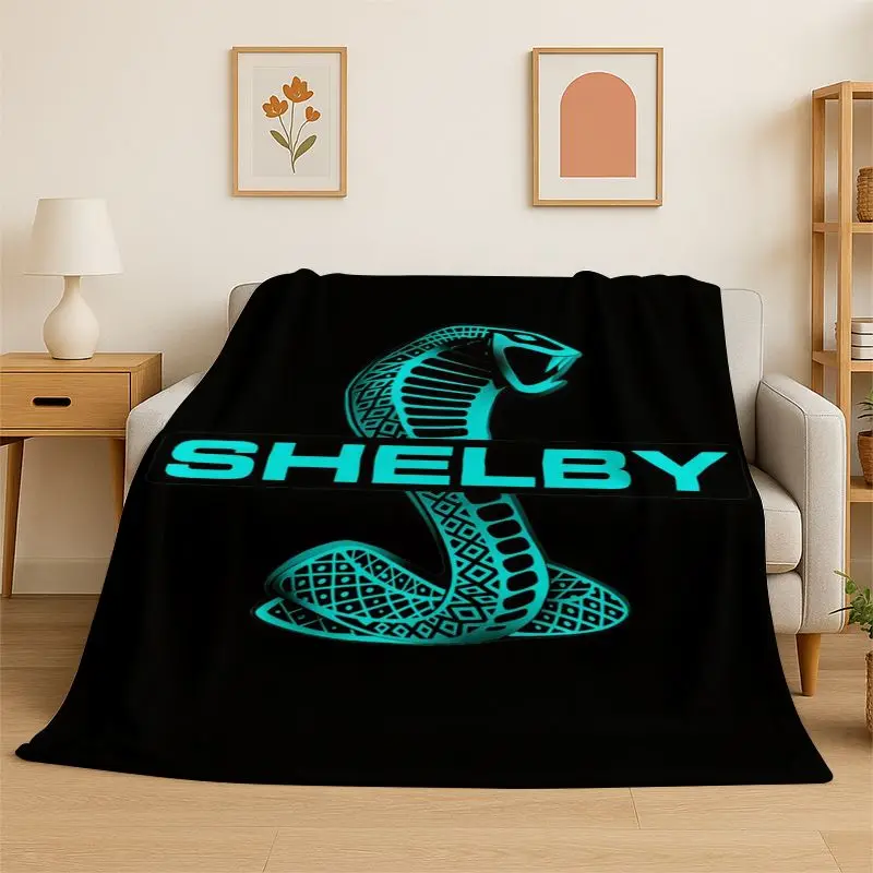 Retro M-Mustang Racing Car Soft Flannel Throw Blanket,Cozy Blanket for Bed,Couch,Sofa,Bedroom,Living Room,Travel,Picnic