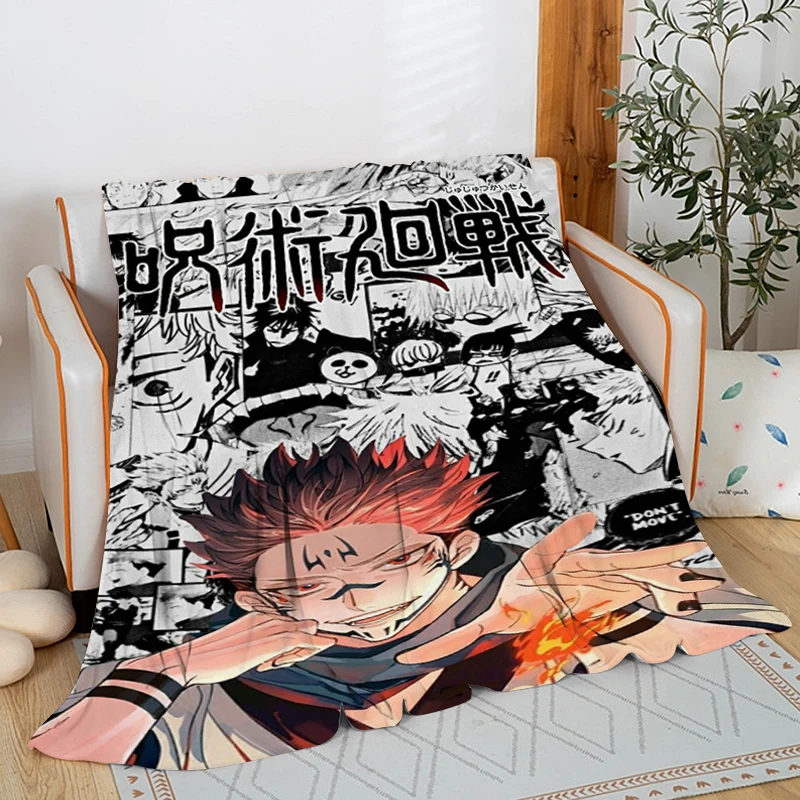 Coperte per divani per l\'inverno B-Sukuna biancheria da letto in microfibra King Size letto caldo in pile campeggio personalizzato pisolino Anime