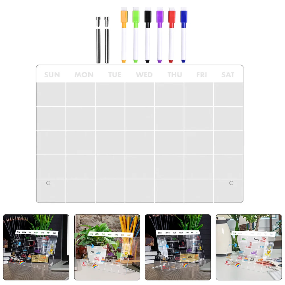 

1Set Transparent Acrylic Memo Board Writing Board Desktop Office School Household Supplies Home Supply