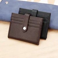 2024 New Men's Genuine Leather Short Wallet with Multi-slots Card Holder Business Male Short Money Purse Simple Bifold Wallet