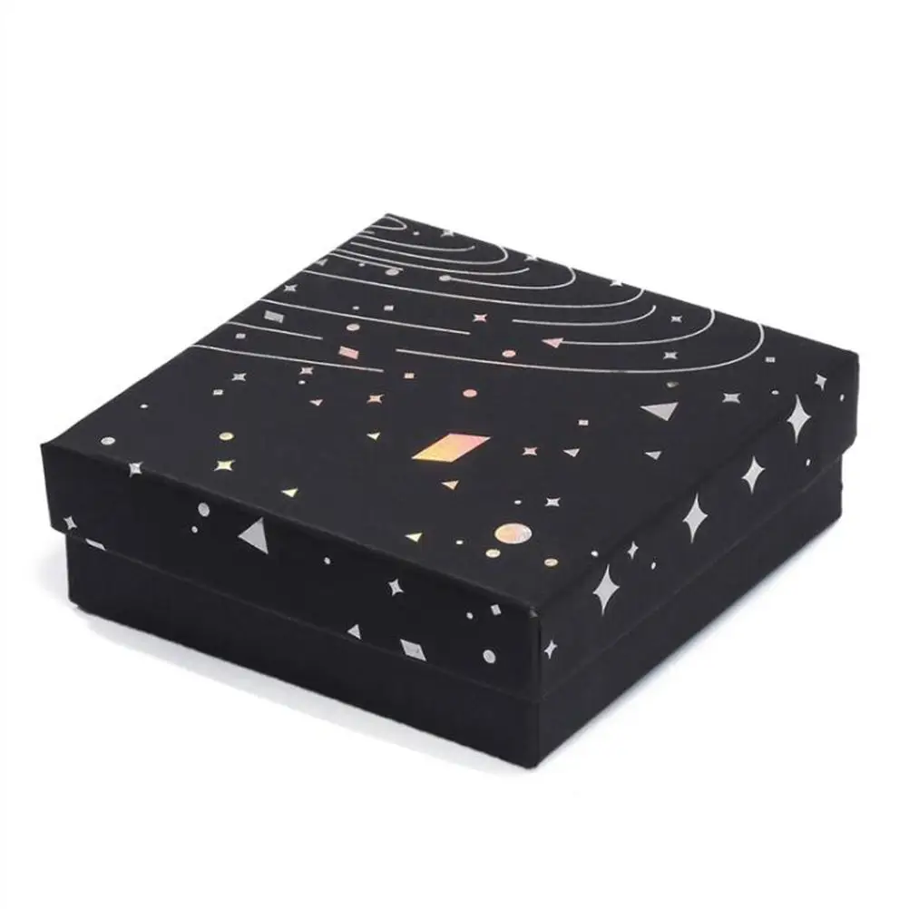 

10pcs Cardboard Jewelry Box Black Silver Jewelry Box Package Box Ring Earring Storage Box Bracelet Box Style 1