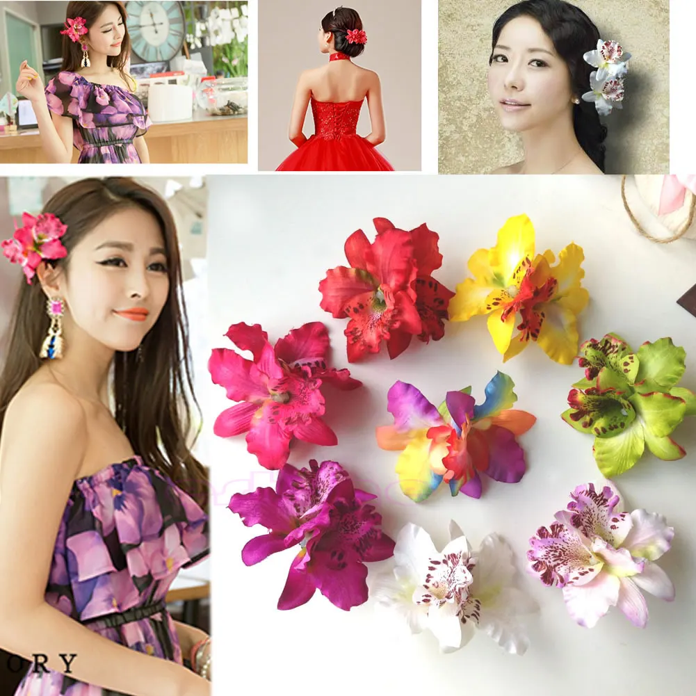 Lovely Hair Clips for Girls Non Slip Hair Barrettes for Photoshoot Fresh Style Orchid Flower Shape Design Hair Pins