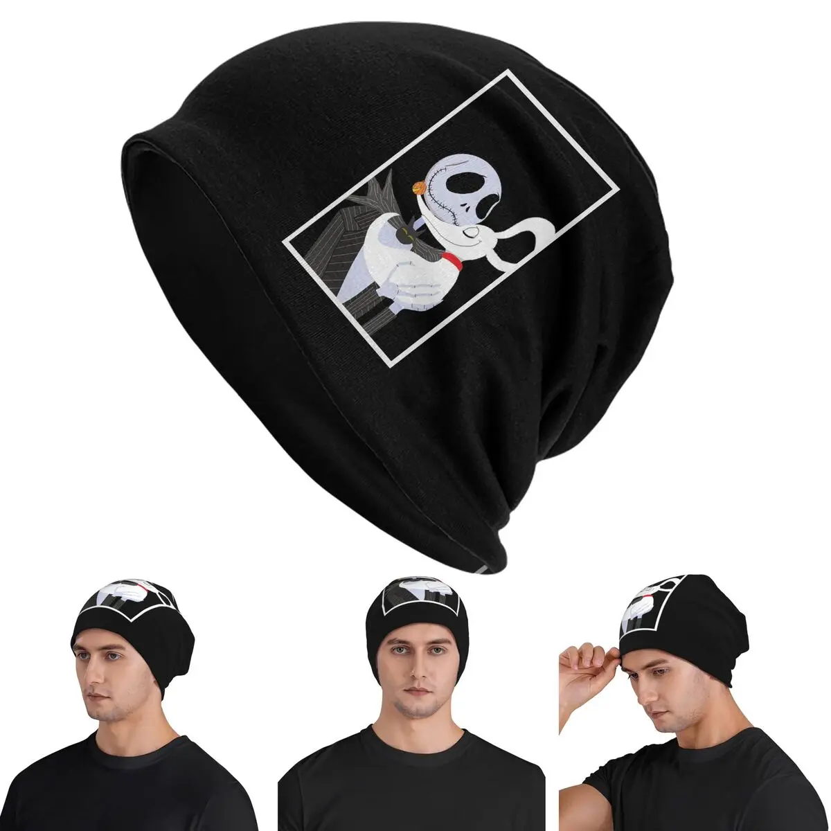 

Zero Cuddling With Jack Skullies Beanies Hats Warm Autumn Winter Outdoor Cap Knitted Bonnet Caps for Men Women Adult