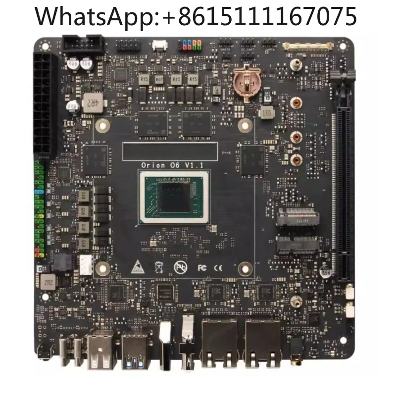 Radxa Orion O6 Mini ITX ARMv9 Motherboard, 12-Core CPU 28.8TOPS NPU LPDDR5 PCIe Gen4 16-Lane Open Source Custom Board