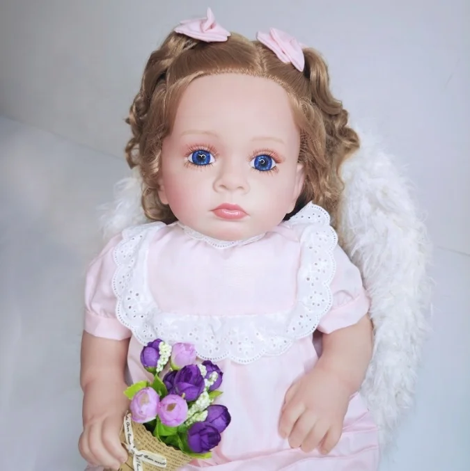 

22 Inch High Quality Cute Bebe Reborn Doll Cute Silicone Vinyl Newborn Princess Dolls Realistic Reborn Newborn Doll
