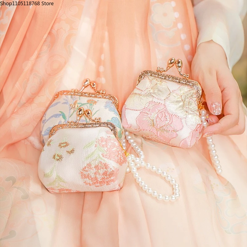 Monedero con brocado bordado, Mini bolso pequeño Retro elegante para fiesta de boda, bolso de mano de noche de diseñador de lujo para mujer