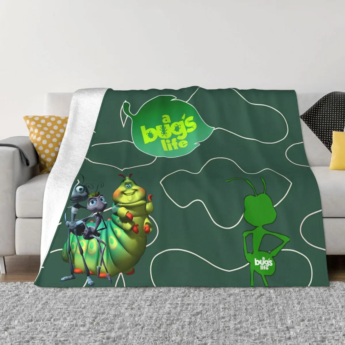 A Bug's Life Blanket Fleece All Season The Smart Ant Cartoon Cute Plaid Throw Blankets For Sofa Outdoor Rug Piece