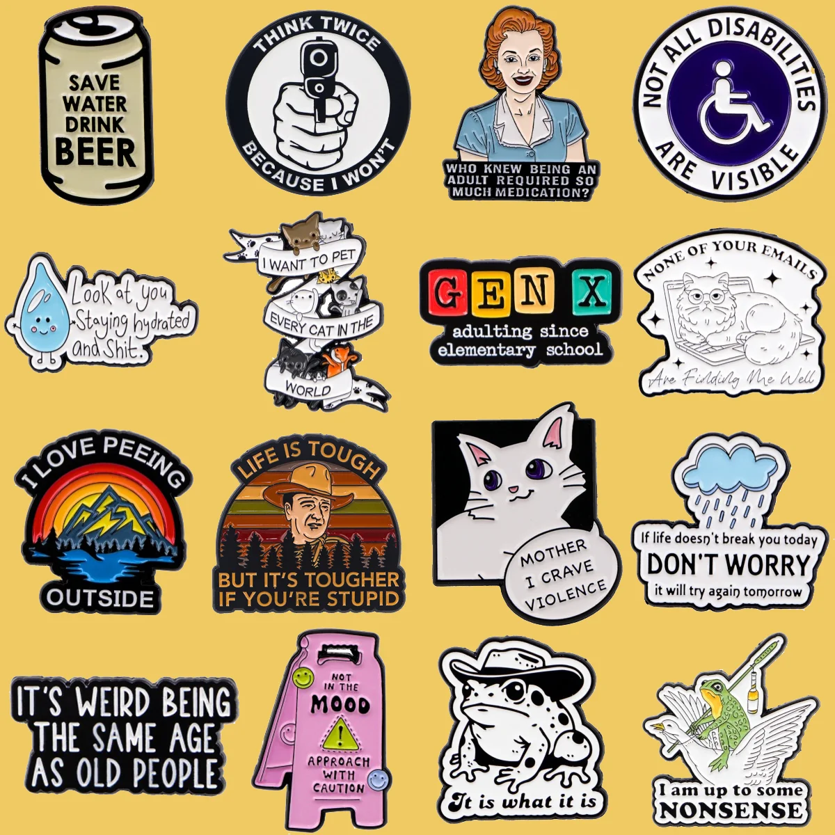 Disability Awareness Enamel Pin Quotes Brooches For Women Collar Lapel Pin Backpack Bags Badges Party Gifts Clothing Accessories