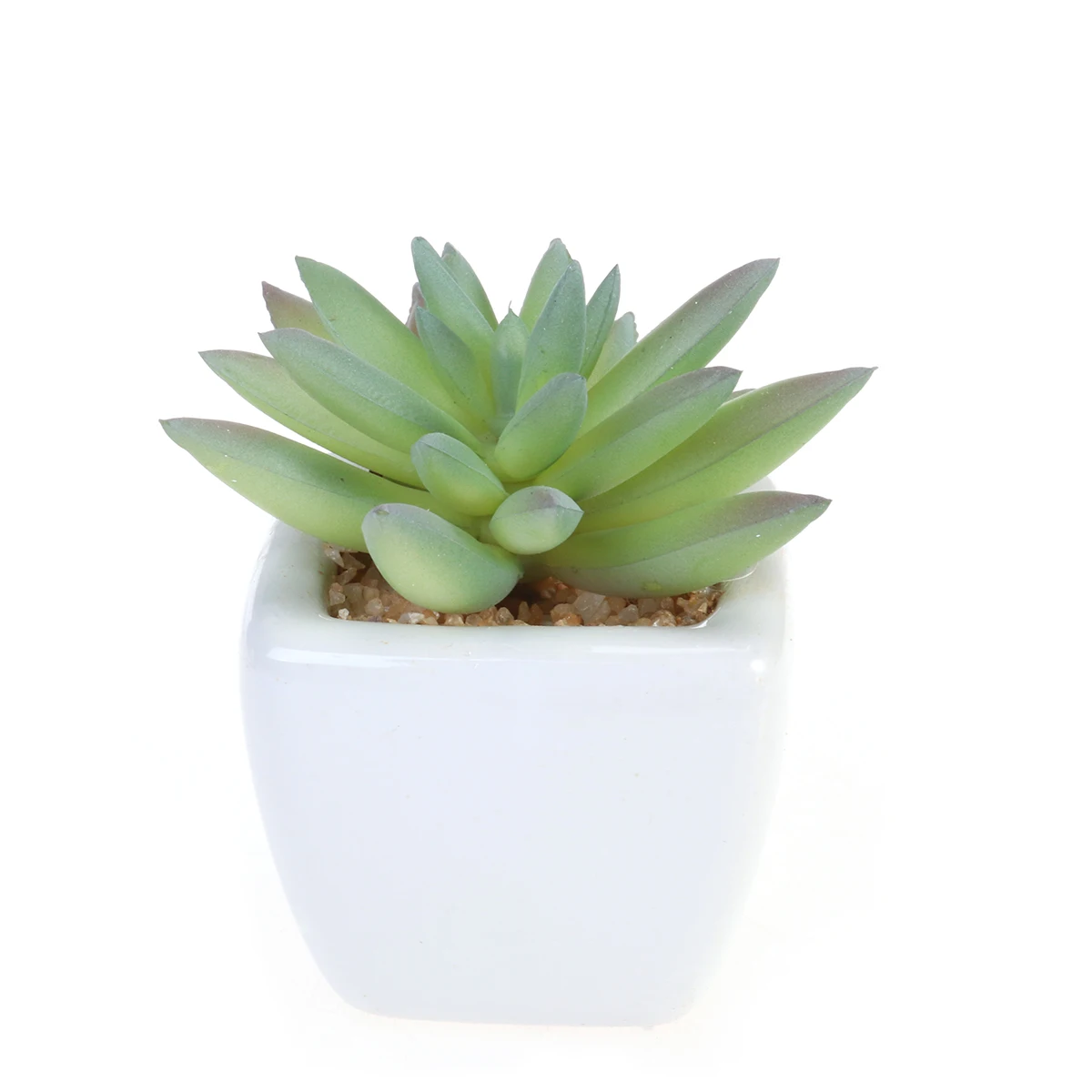 

Modern Cube Potted Artificial Green Succulent Plants Mini Fake Flower Pot For Indoor Outdoor Decor Lifelike Realistic Natural