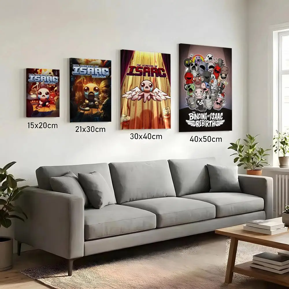 Game The B-Binding Of Isaac Painting Calligraphy HD Canvas Print Poster Wall Art | Optional Frame | Modern Hallway Decor