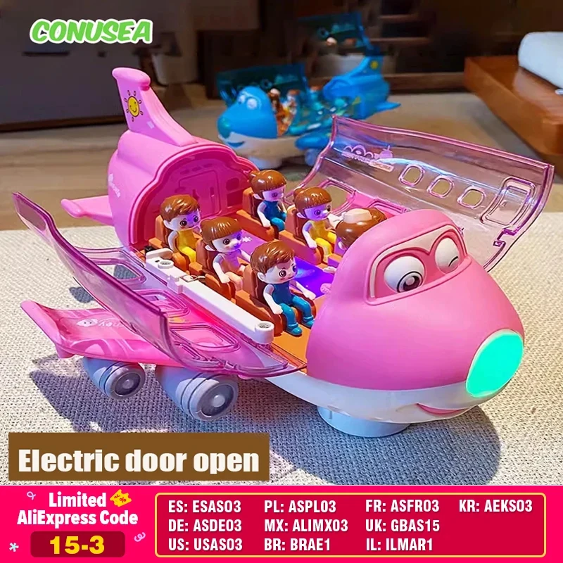 

Kids Electric Plane Aircraft Toys Car Airplane Model Music Simulation Boy Children Traffic Christmas Gifts for Girls