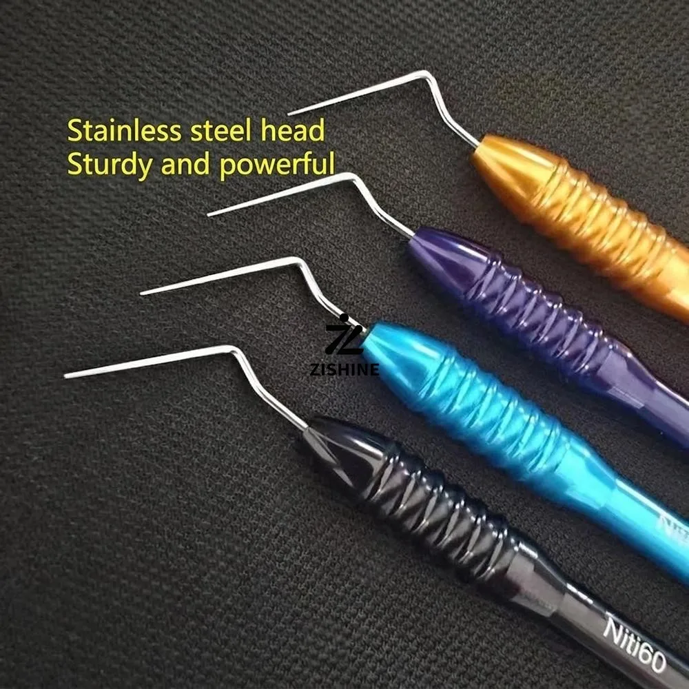 Dental Root Canal Obturation Fillers Flexible NiTi Stainless Steel Tip Hand Plugger Vertical Condenser Dentist Kit 1Pc/4Pcs