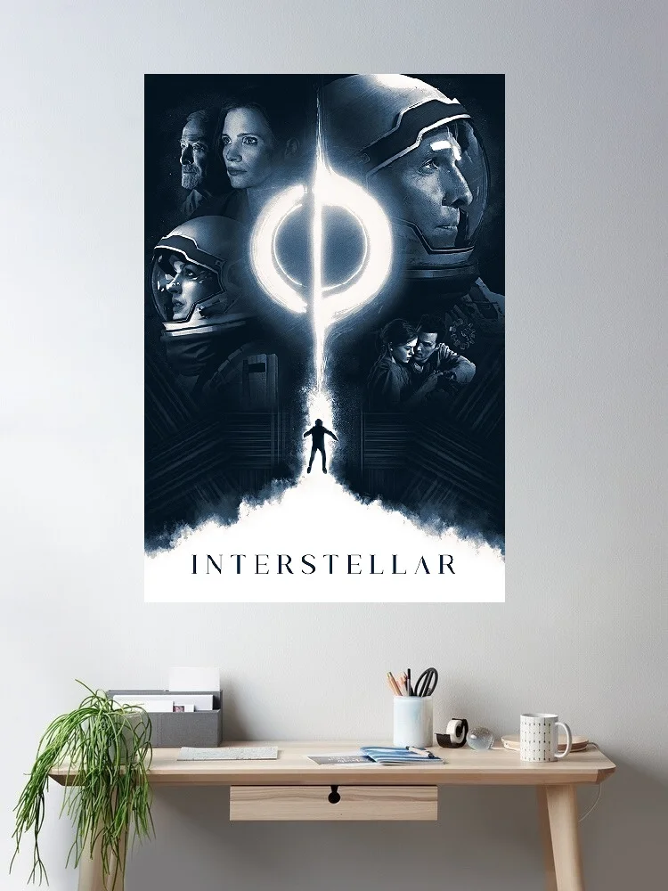 Interstellar Movie Art Print Canvas Poster, Living Room Decor, Home Wall Picture