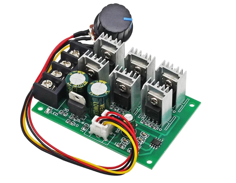 PWM DC motor pump speed regulator 40A high-power drive board 12V, 24V, 36V stepless electronic speed change module