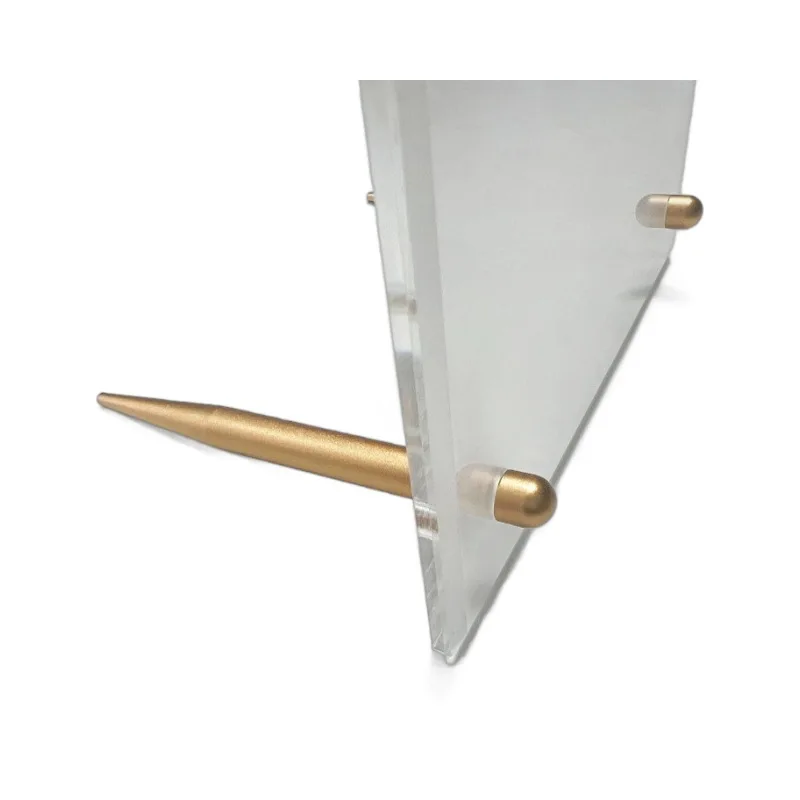 

6pcs Golden Acrylic Photo Frame Standoff Screws Mounting Hardware For Desktop Frames Posters Signs Wedding Table Numbers Clear