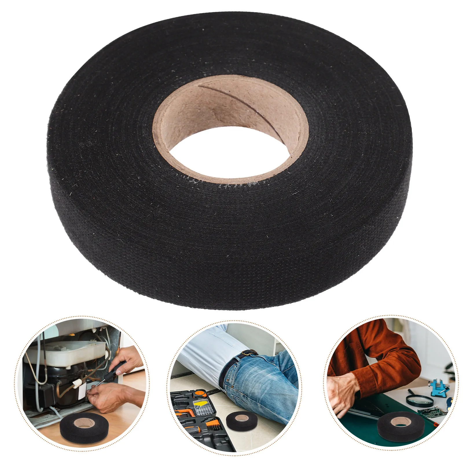 1 Roll Electrical Insulation Tape High Temp Lint Material Industrial Wire Cable Protection Tape for Circuit Repair