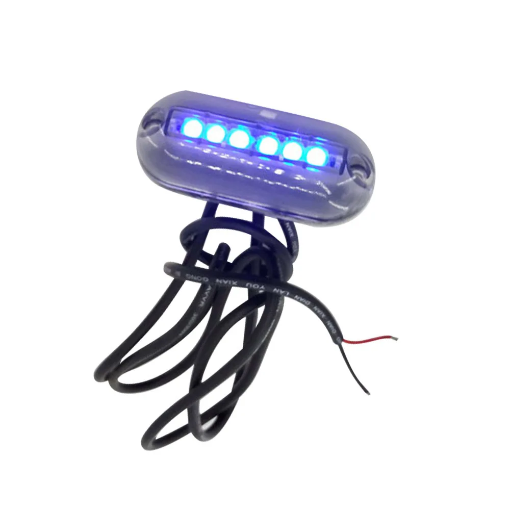 أضواء LED مقاومة للماء تحت الماء 12 فولت أزرق أخضر أحمر لقارب يخت البحرية استنزاف مصباح الصيد السباحة الغوص Ip68