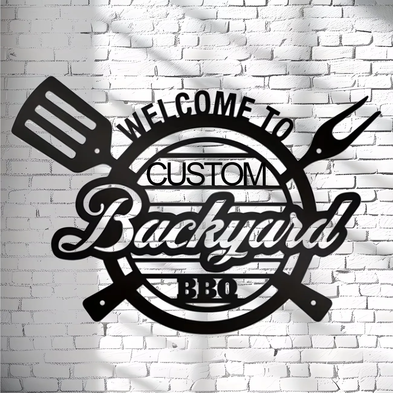 Personalized Metal BBQ Wall Art, Custom Classic Style, Ideal Father's Day Gift, Festive Holiday Decoration, BBQ Gift for Kitchen