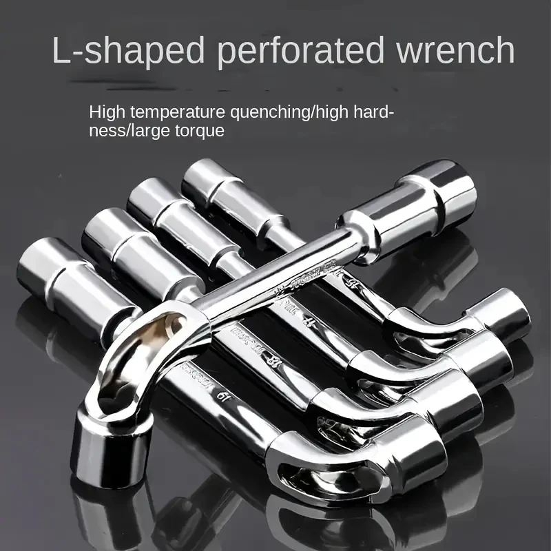 

L-Shaped Perforated Sleeve Wrench Set - Auto Service Tools with Hexagonal Sleeves - Mechanic's Hand Tools