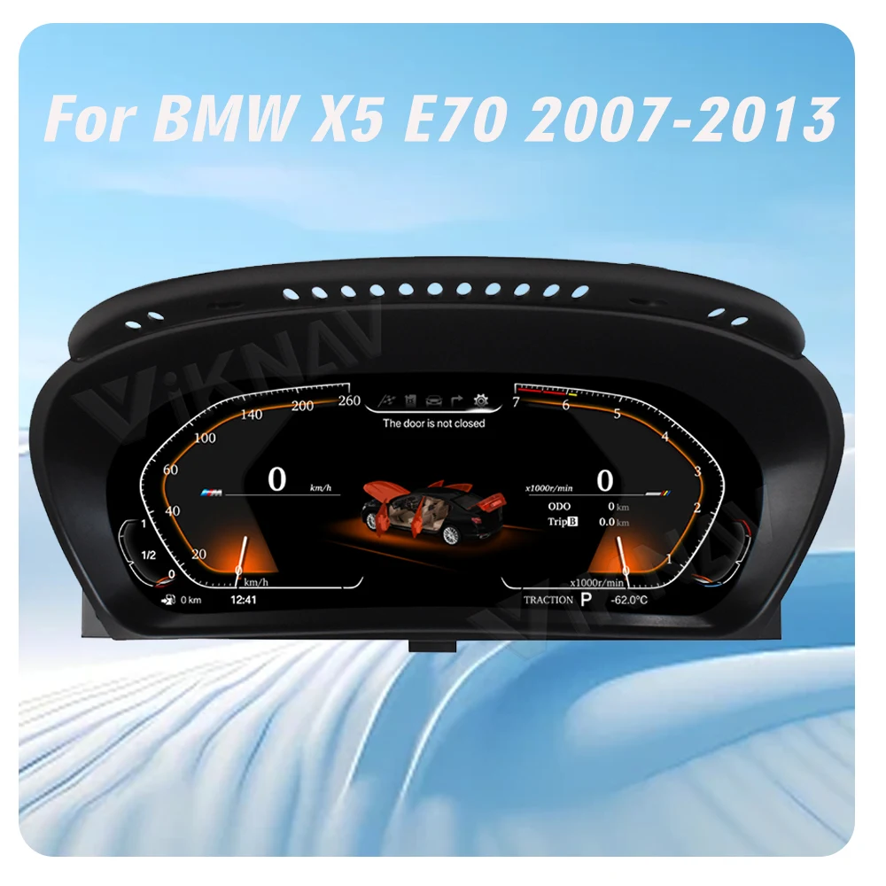 

Цифровая панель для приборной панели автомобиля Viknav для BMW X5 E70 2007-2013, Аксессуары для автомобилей, 12,3 "ЖК-экран, умный кластер дисплея