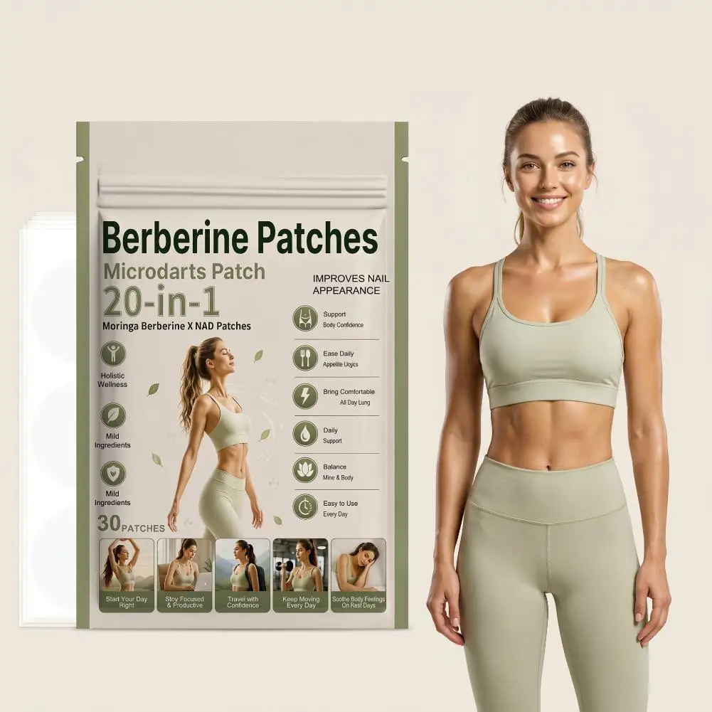 20 In 1 NAD+ Moringa Slimming Patches, Daily Wellness Weight Management Assistance Patch For Arm,Belly,Leg Fat Burn