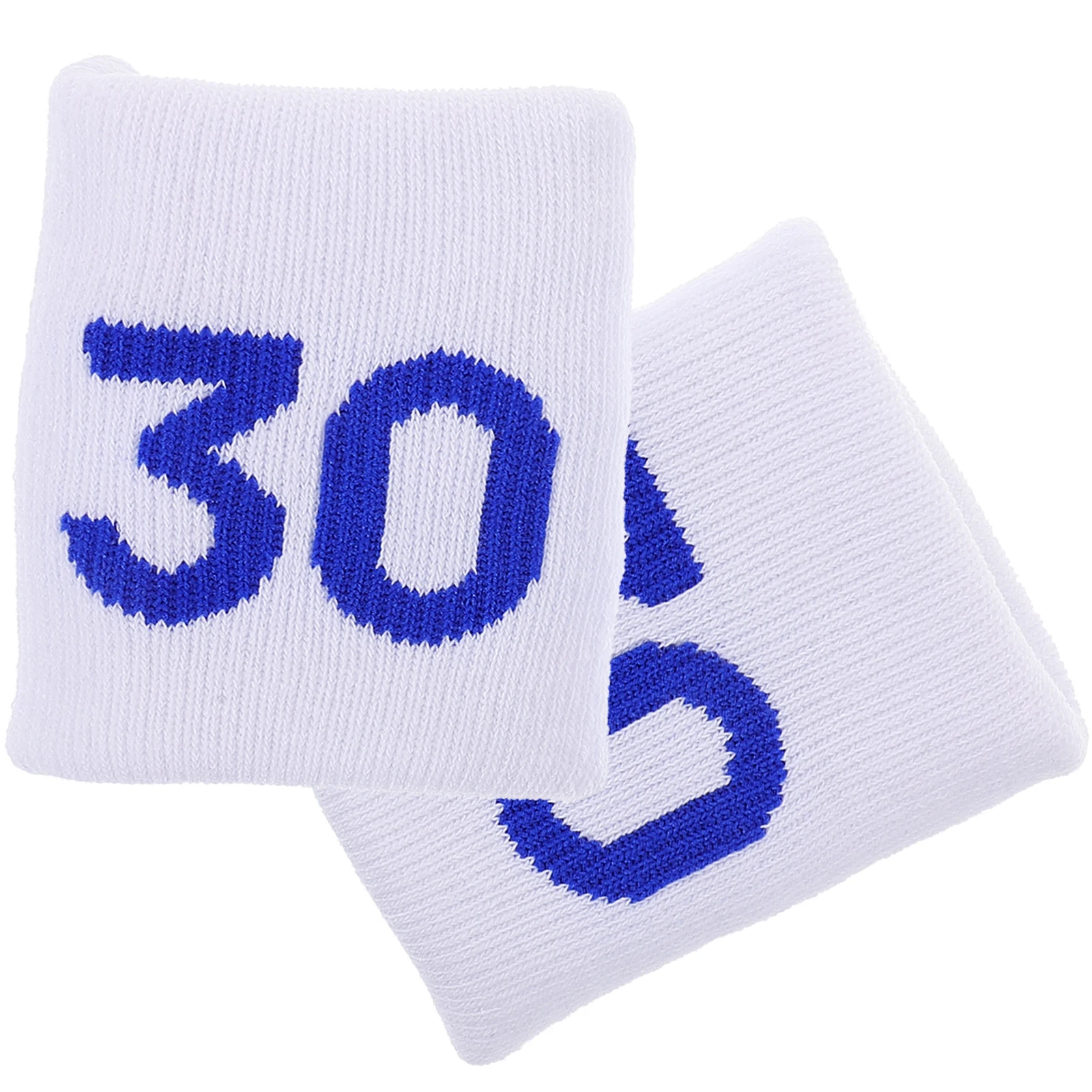 

1 Pair White Elastic Wristbands Breathable Polyester Sports Wrist Bracer for Basketball Tennis Fitness Men Women