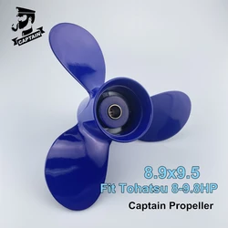 Captain Outboard Propeller 8.9x9.5 Fit Tohatsu Mercury Engines 8HP 9.8HP MFS8/9.8 NSF8/9.8 9.9HP 12 Tooth Splines 3B2B64519-1