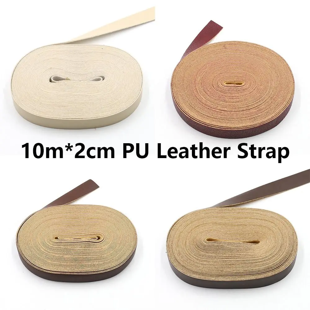 

10 Meters Deep Coffee Leather Strap Strip Bag Handle 2cm Top Grain Belt Strap Decor Tag Making Leather Cord Jewelry Making