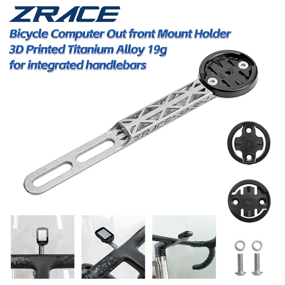 AliExpress ZRACE 3D Printed Bicycle Computer Out front Mount Holder Titanium Alloy for Integrated Handlebars, Garmin Bryton Wahoo iGPSPORT