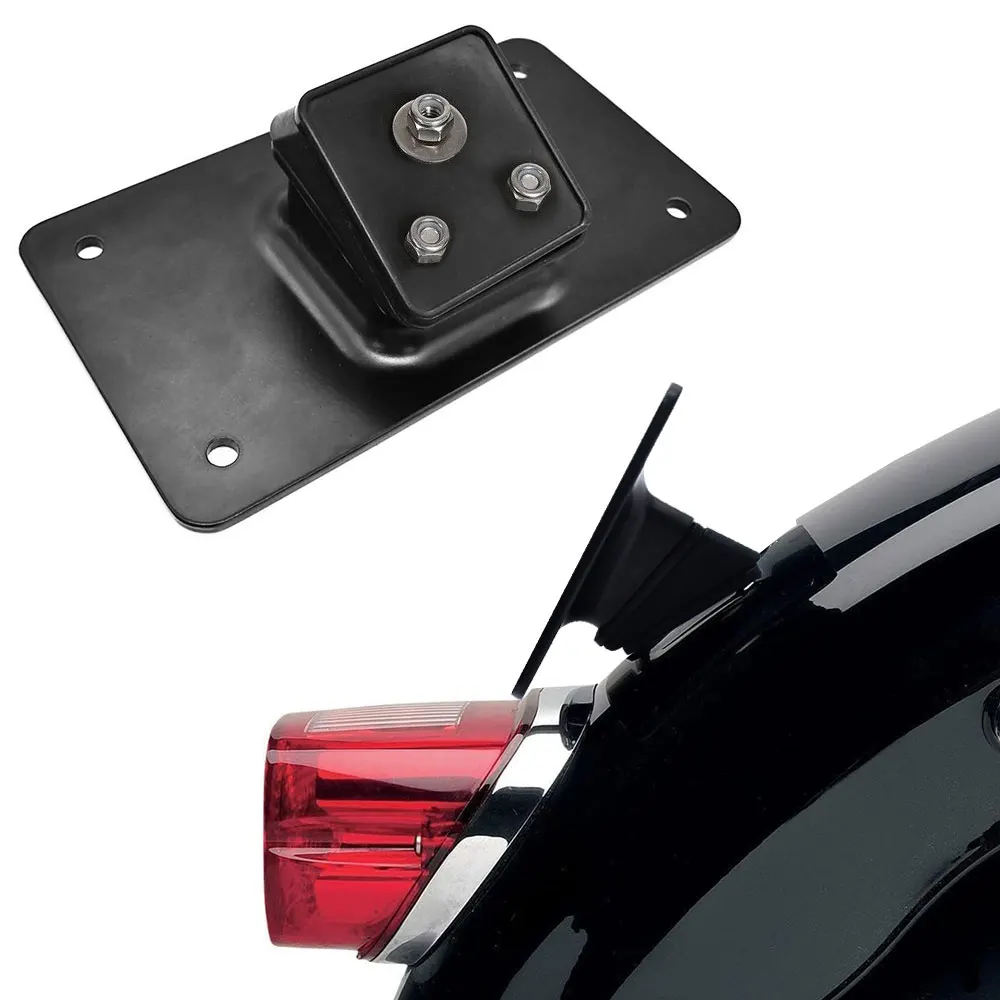 Moto 3 Fori Laydown Targa Staffa di Montaggio Per Harley Big Twins Sportster Dyna Softail XL 1973-2020 Accessori