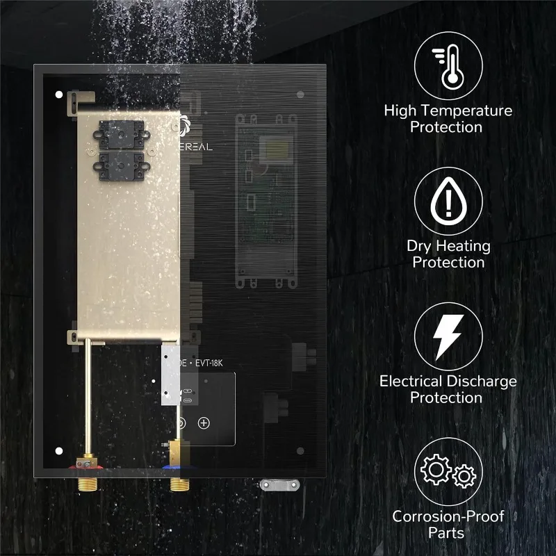 Calentador de agua eléctrico airthéreo sin tanque, automodulos para ahorrar energía, 18kw, 240 voltios, bajo demanda