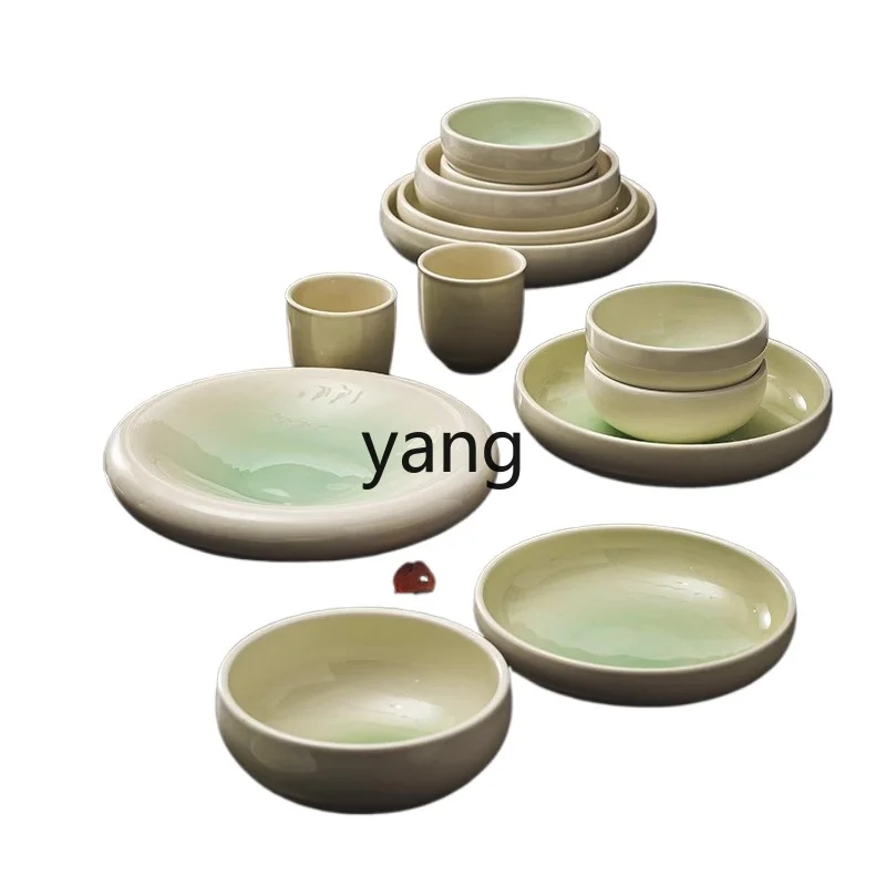 

LHH household tableware dish set gradual change ceramic Chinese simple creative underglaze color high-end plate