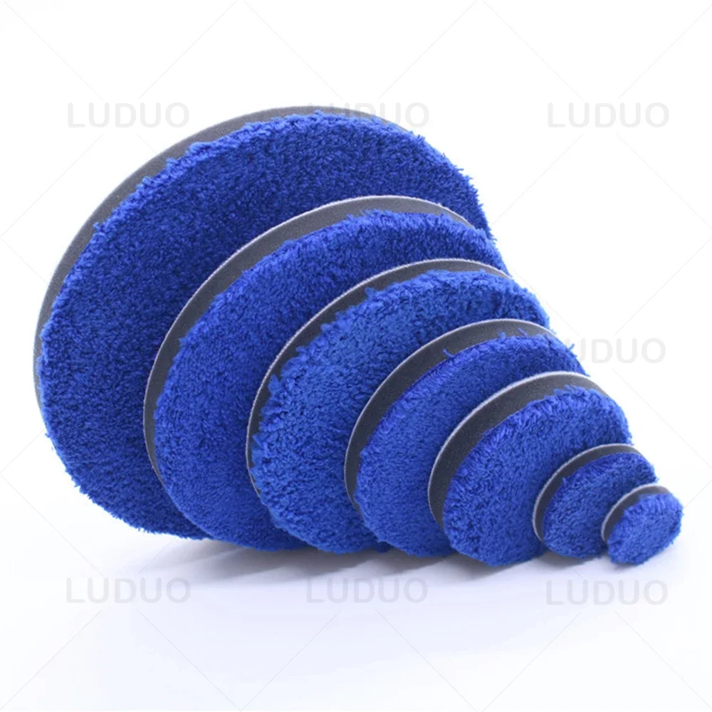 3/4/5inch  5/10pcs Microfiber Polishing Pad For Cars Body Polish Wax Buffer Pad Wash Cleaning Micro Fiber Polishing