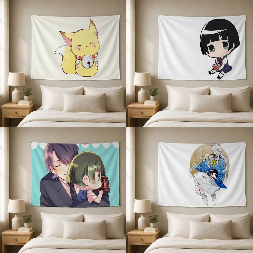 Kokkuri-san  Decorative Hanging Flag with Grommets for Garage Bedroom Dorm Wall Decor