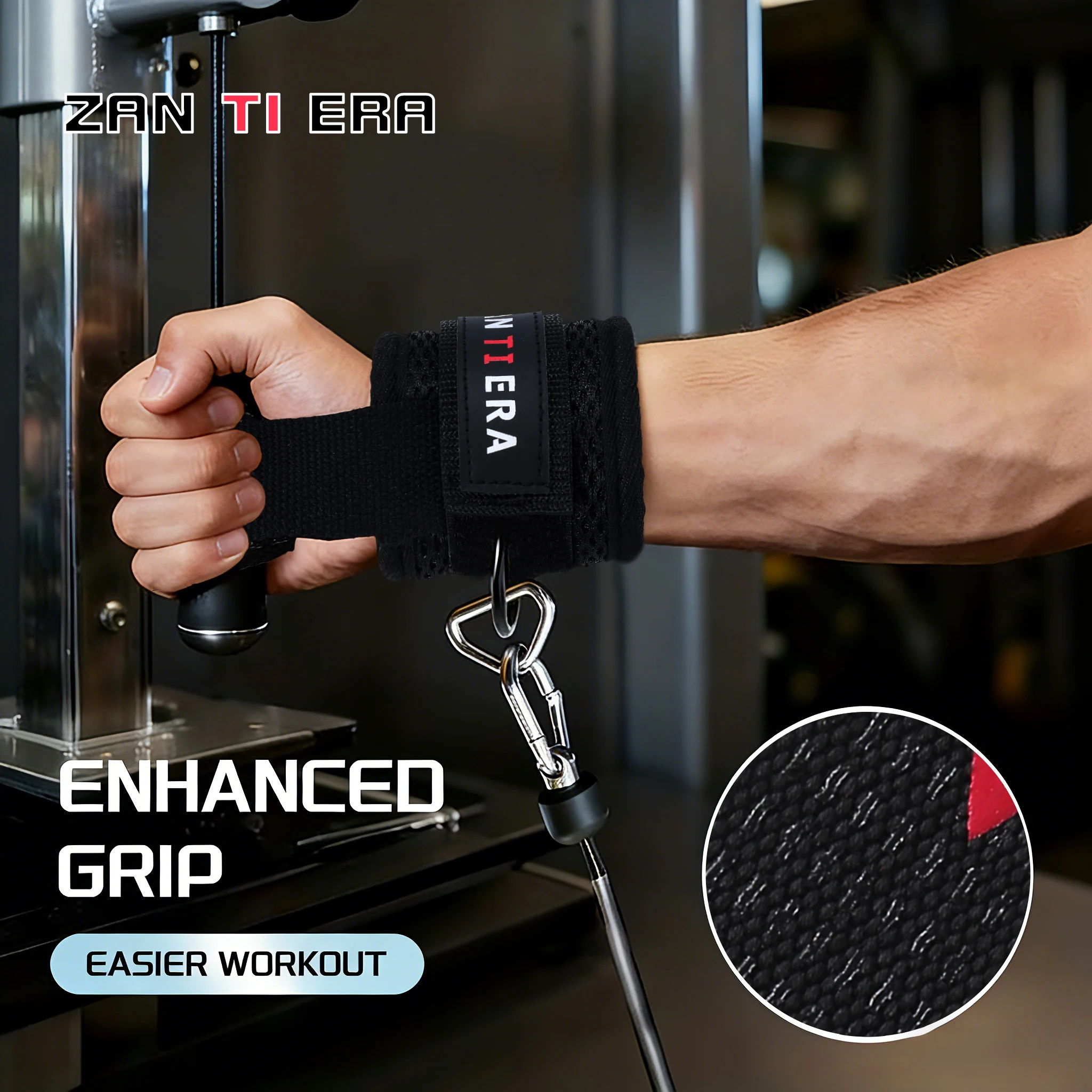 Neues 3-in-1 Fitness-Hilfsmittel-Set, inklusive Stützgurt, Knöchelbandage, Handgelenkband, unverzichtbar für das Training, praktisches Design. – Detail 2
