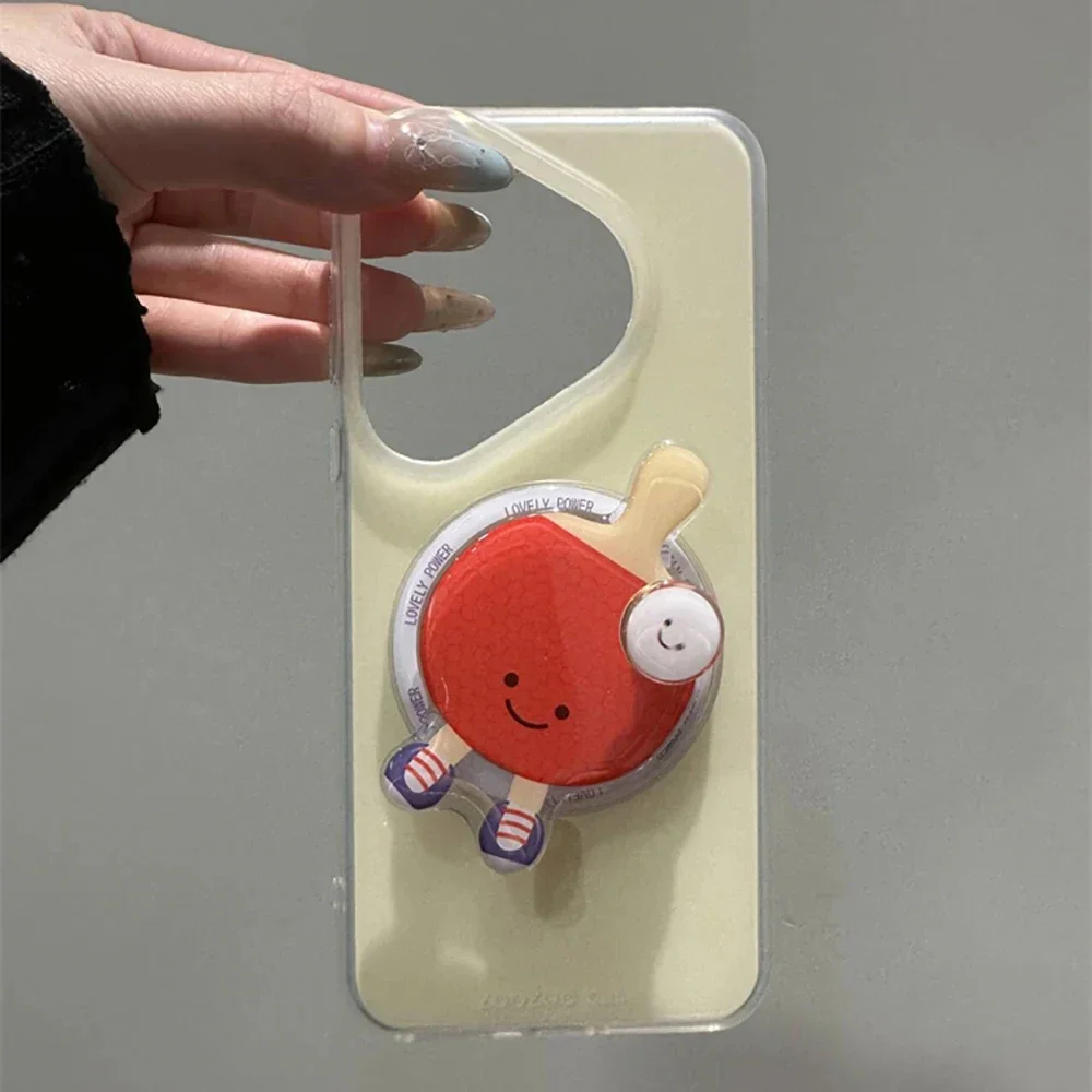 韓国スタイルかわいい回転可能な卓球バドミントン Magsafe ホルダー磁気電話グリップ Tok iPhone サムスンブラケットスタンド